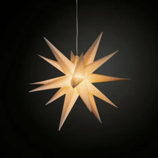 3-D Pappersstjärna LED Höjd 60 Cm