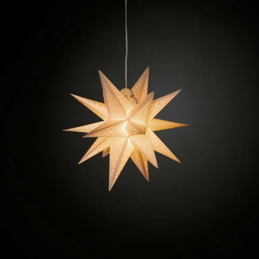 3-D Pappersstjärna LED Höjd 45 Cm