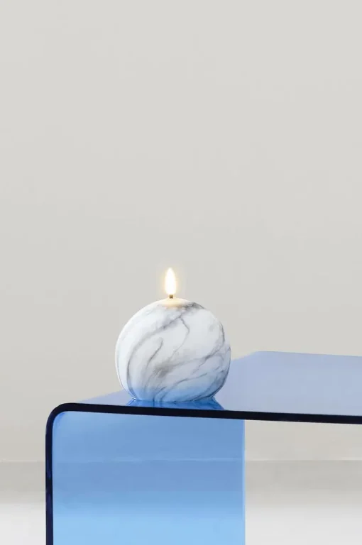 FLAMME MARBLE Blockljus LED 12 Cm