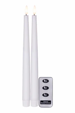 FLAMME SLIM Batterdrivet Ljus 2-pack 28 Cm