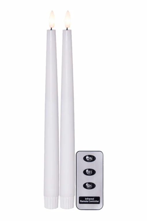 FLAMME SLIM Batterdrivet Ljus 2-pack 28 Cm